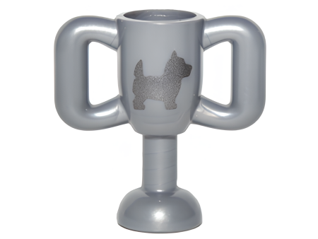 Маленький кубок Lego 10172pb001 Utensil Trophy Cup Small with Silver Terrier Dog Pattern